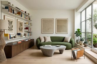 create compact apartment small space interior design with furniture layout plan