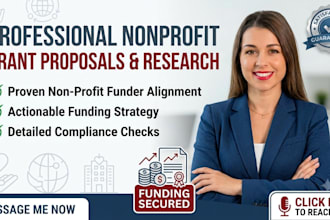 write professional nonprofit grant proposals and grant research