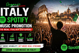 do organic italy spotify music promotion to real italian listeners