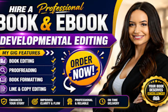 be your developmental editor, book editor, book proofreader and book formatter