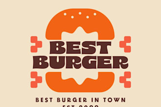 create a modern burger restaurant logo