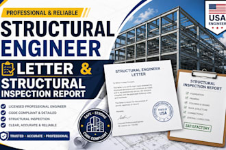 write a structural engineer letter and structural inspection report