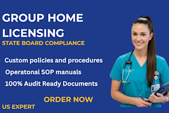 write group home policies and procedures for state licensing