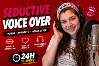 record seductive female erotic voice overs for nsfw, asmr, erotic anime girl