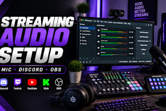 setup and fix obs microphone discord and streaming audio