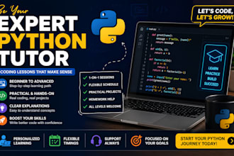 be your expert python tutor for coding lessons