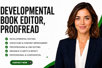 developmental book editor proofread memoir non fiction fantacy fiction book edit
