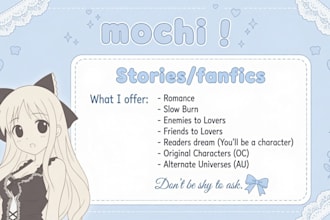 write that story or fanfic that you have on your mind