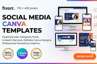 design social media template facebook ads creatives linkedin banner insta post