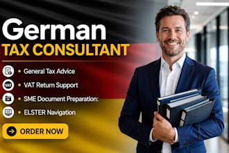 give general advice on german tax return, vat return and income tax for smes