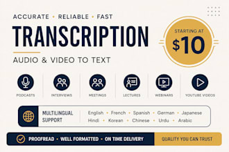 transcribe audio and video into accurate multilingual text