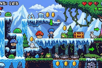 retro pixel art game asset 2d sprite sheet pixel character indie game art