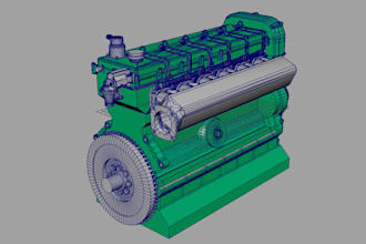 do 3d cad design for car engines and automotive product