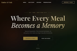 design a stunning restaurant or cafe website for your food business