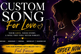 create a personalized love song for boyfriend, girlfriend birthday surprise gift