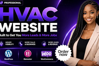 design  hvac contractor website for more leads, roofing and plumbing
