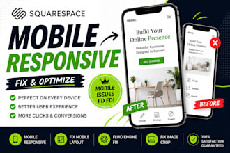 design a modern and responsive squarespace website