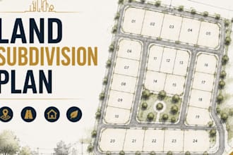 design land subdivision plan, plot layout, site development plan