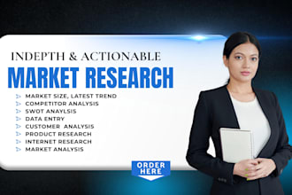 conduct detailed market research, competitor analysis and internet research