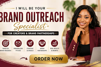 be your brand outreach specialist for creators and brand partnerships