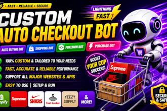 build pokemon bot autobot target bot lazada bot, checkout bot, auto checkout bot