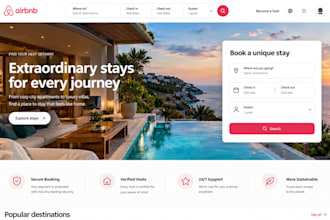 build property booking website short term holiday rental website airbnb website