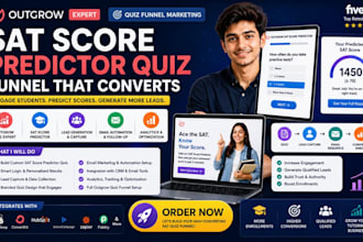 create outgrow sat score predictor quiz lead funnel tutor education marketing