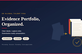 organize your UK global talent visa evidence portfolio