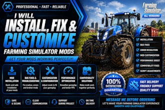 install, fix, and customize farming simulator mods