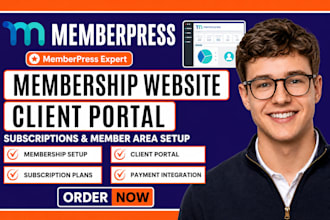 build memberpress membership website client portal and subscription