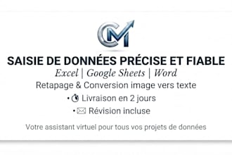 assistant saisie de données professionnel