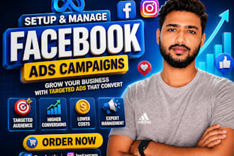 run facebook ads campaign, instagram advertising, and manage meta ads marketing