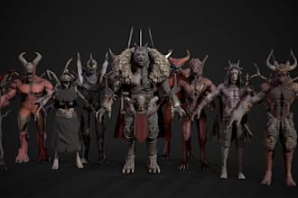 create custom 3d creature monster and fantasy character for game