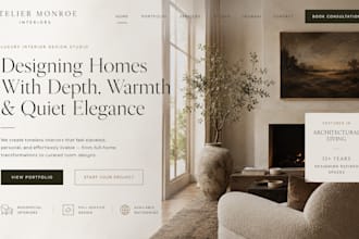 design squarespace interior designer website home decor portfolio website