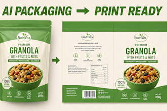 convert ai generated packaging pouch box label bag to ready to print vector file