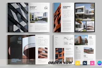 design real estate construction property floor plan brochure, booklet, magazine