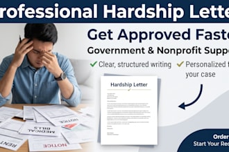 write a powerful hardship letter for government or nonprofit aid