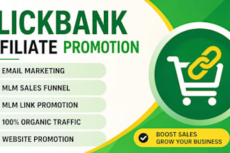 promote your clickbank affilate link with email marketing and seo
