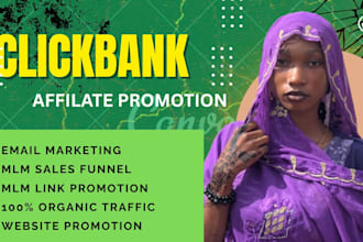 professionally promote your clickbank affilate link and website