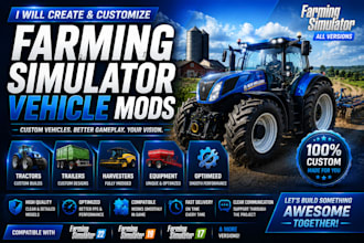create and customize farming simulator vehicle mods