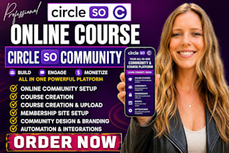 circle so community setup circle so online course and circle so membership site