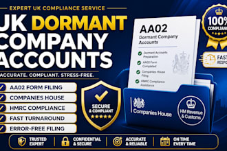 do UK dormant company accounts expert aa02 form hmrc compliance companies house