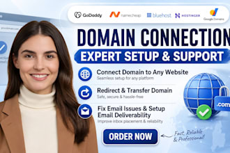 connect, fix, transfer or redirect domain to any web hosting