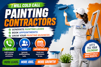 cold call painting contractors, generate painting leads, book appointments