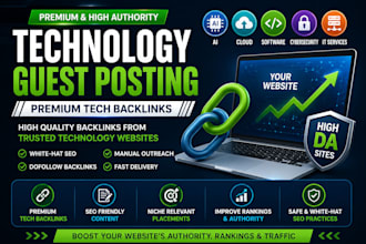 we provide premium technology guest posting and link building
