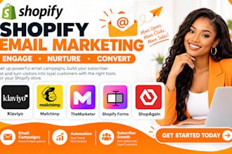 shopify email marketing klaviyo shopify forms mailchimp themarketer shopagain