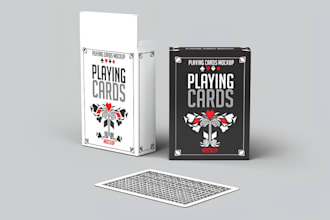 design custom card game, trading cards, tarot deck and board game layout