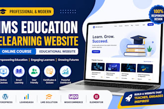 build ims education website elearning website online course educational website