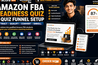 setup scoreapp amazon fba readiness quiz ecom coaches amazon quiz funnel lead