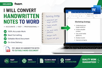 convert hand written note into editable word document